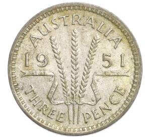 3 пенса 1951 года PL Австралия — Фото №1