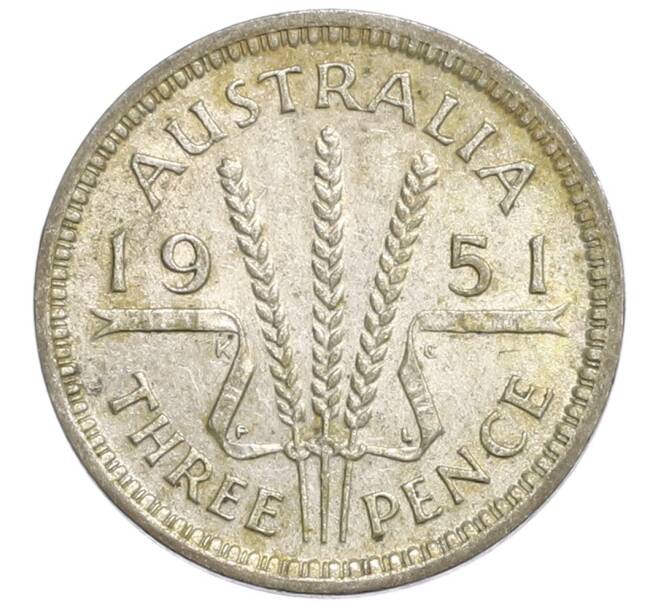 Монета 3 пенса 1951 года PL Австралия (Артикул: M2-80426) — Фото №1