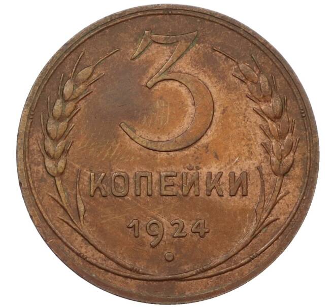 Монета 3 копейки 1924 года (Артикул M1-60380) — Фото №1