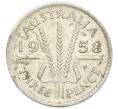 Монета 3 пенса 1958 года Австралия (Артикул: M2-80621) — Фото №1