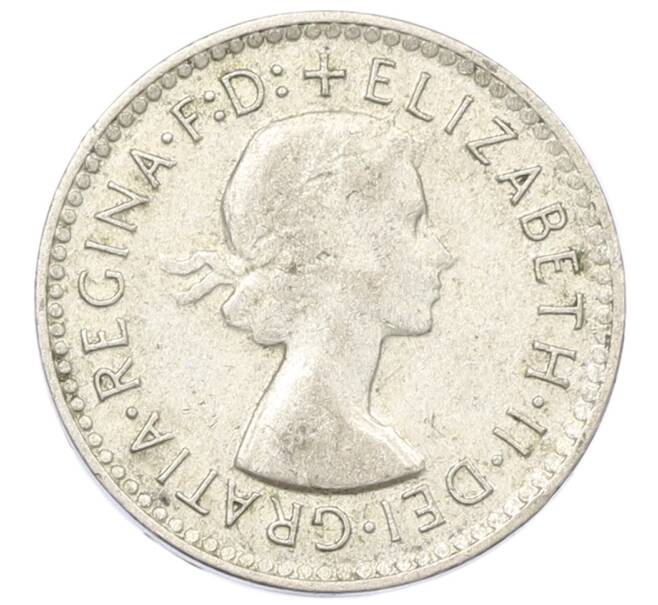 Монета 3 пенса 1958 года Австралия (Артикул: M2-80621) — Фото №2