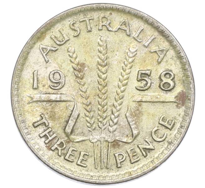 Монета 3 пенса 1958 года Австралия (Артикул: M2-80630) — Фото №1