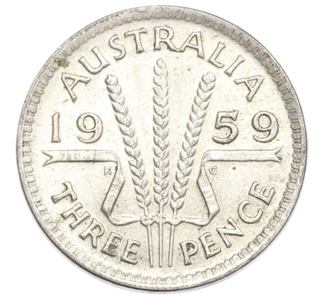 Монета 3 пенса 1959 года Австралия (Артикул: M2-80644) — Фото №1