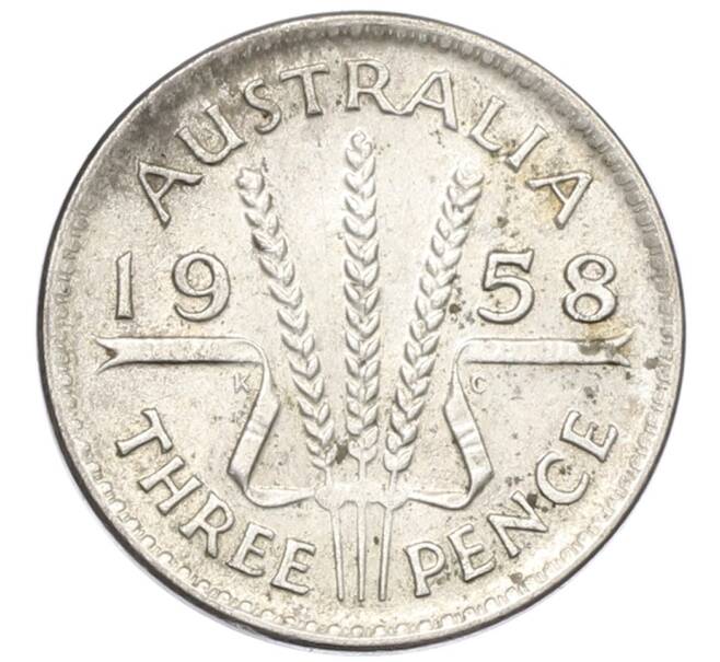 Монета 3 пенса 1958 года Австралия (Артикул: M2-80673) — Фото №1