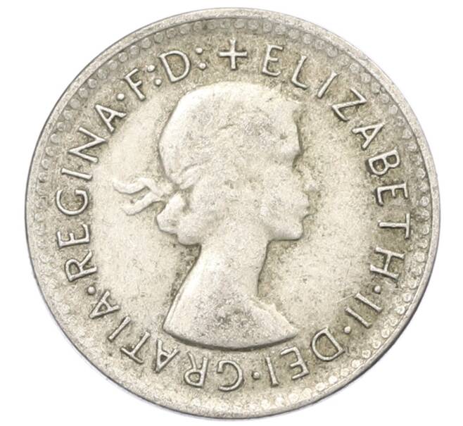 Монета 3 пенса 1961 года Австралия (Артикул: M2-80691) — Фото №2