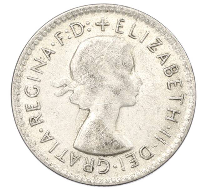 Монета 3 пенса 1958 года Австралия (Артикул: M2-80718) — Фото №2