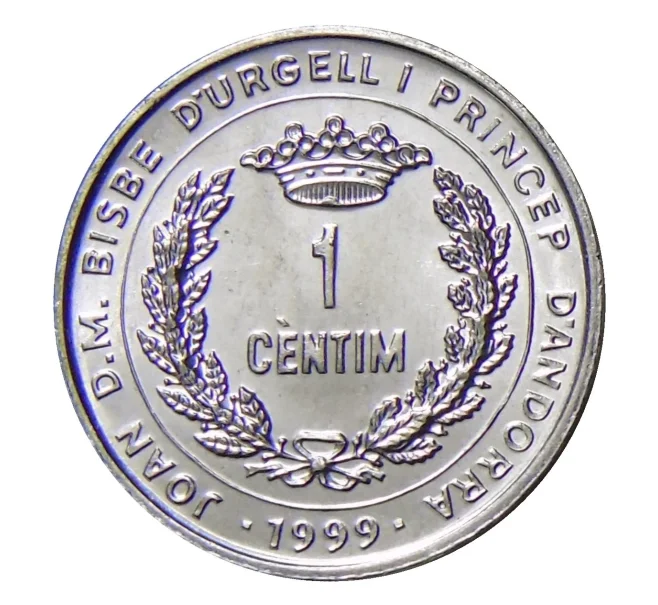 Монета 1 сантим 1999 года Андорра — ФАО (Артикул M2-30243)