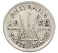 Монета 3 пенса 1955 года Австралия (Артикул: M2-81184) — Фото №1