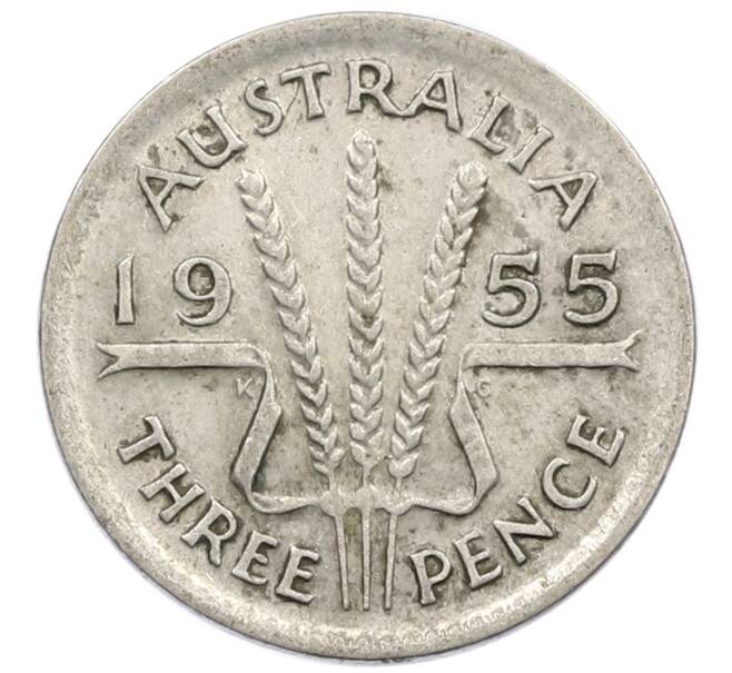 Монета 3 пенса 1955 года Австралия (Артикул: M2-81184) — Фото №1