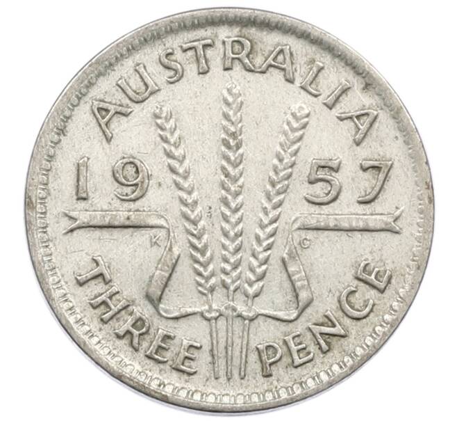 Монета 3 пенса 1957 года Австралия (Артикул: M2-81187) — Фото №1