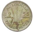 Монета 3 пенса 1955 года Австралия (Артикул: M2-81192) — Фото №1