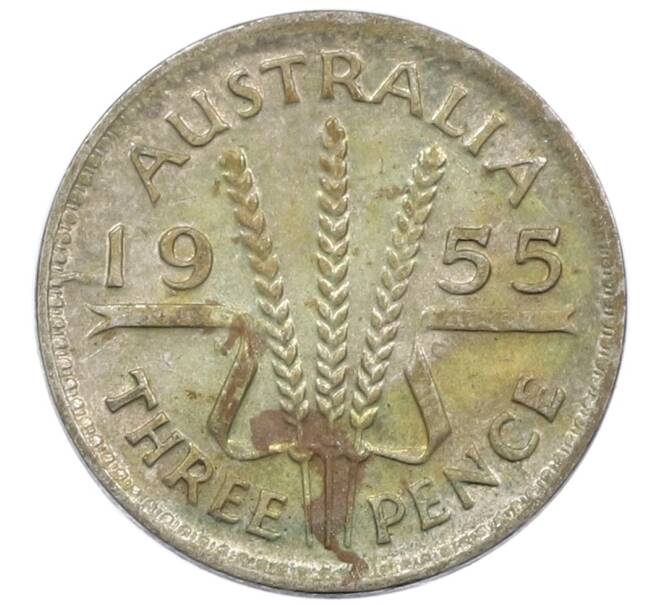 Монета 3 пенса 1955 года Австралия (Артикул: M2-81192) — Фото №1