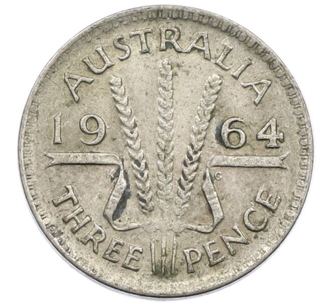 Монета 3 пенса 1964 года Австралия (Артикул: M2-81212) — Фото №1