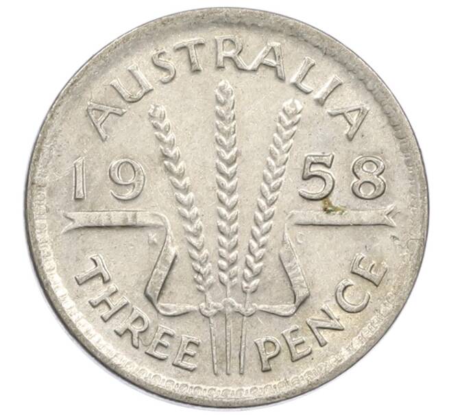 Монета 3 пенса 1958 года Австралия (Артикул: M2-81215) — Фото №1