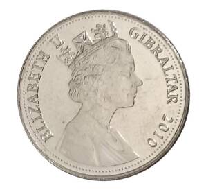 5 пенсов 2010 года Гибралтар — Фото №2