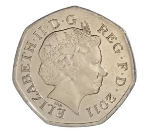 50 пенсов 2011 года Великобритания  XXX летние Олимпийские Игры в Лондоне - Тхэквондо — Фото №2