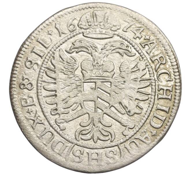 Монета 6 крейцеров 1677 года Австрия (Артикул: M2-81307) — Фото №2