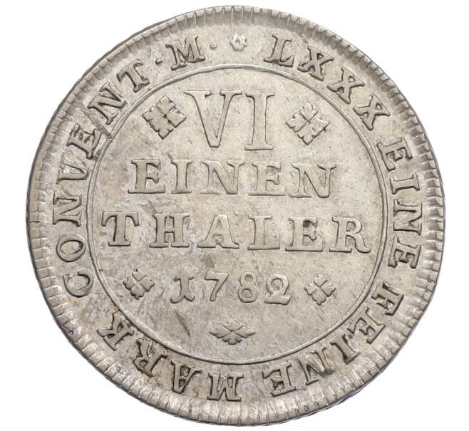 Монета 1/6 талера 1782 года Брауншвейг-Вольфенбюттель (Артикул: M2-81318) — Фото №2