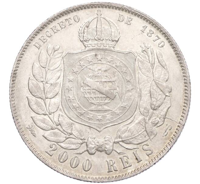 Монета 2000 реалов 1889 года Бразилия (Артикул: M2-81404) — Фото №2