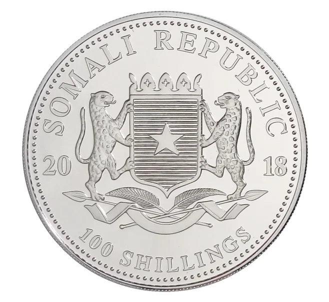 Монета 100 шиллингов 2018 года Сомали — Леопард (Артикул M2-30276)