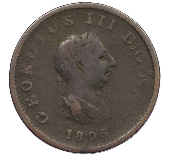 Монета 1/2 пенни 1806 года Великобритания (Артикул: K4-0205) — Фото №2