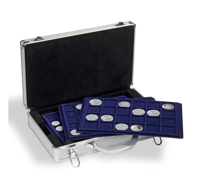 Демонстрационный чемодан (кофр) «CARGO L6» с 6 планшетами L для 198 монет (LEUCHTTURM 310747) (Артикул: L1-30067) — Фото №1