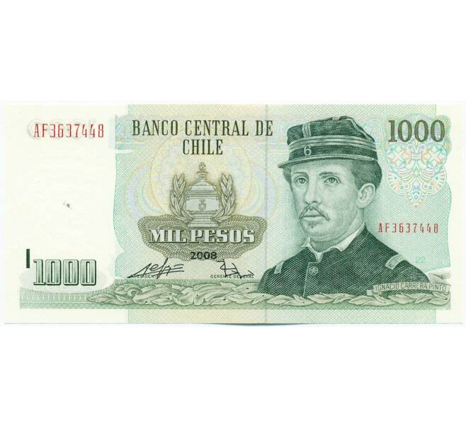 Банкнота 1000 песо 2008 года Чили (Артикул: K12-39992) — Фото №1