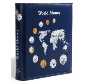 Альбом для монет с 5 листами формата Optima Синий «World money» (LEUCHTTURM 323813)