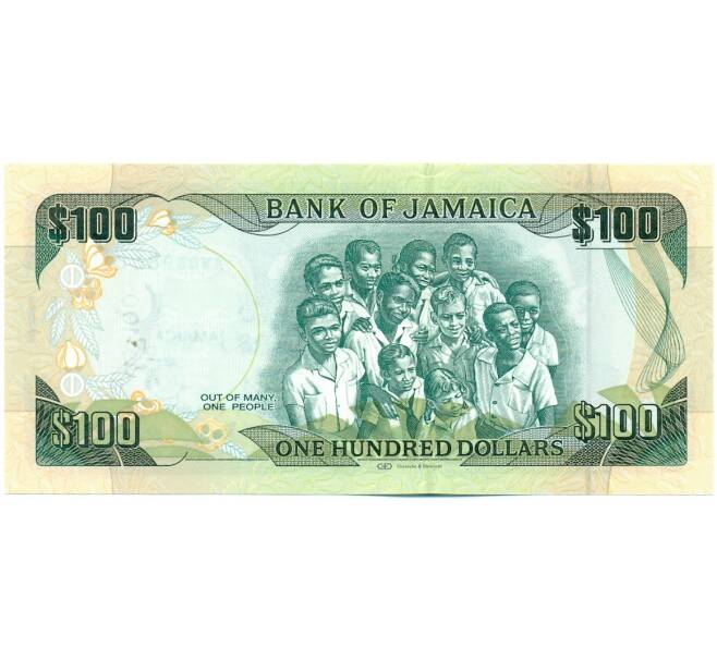 Банкнота 100 долларов 2012 года Ямайка «50 лет Независимости Ямайки» (Артикул: K12-40388) — Фото №2
