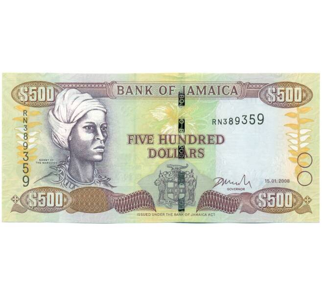 Банкнота 500 долларов 2008 года Ямайка (Артикул: K12-40398) — Фото №1