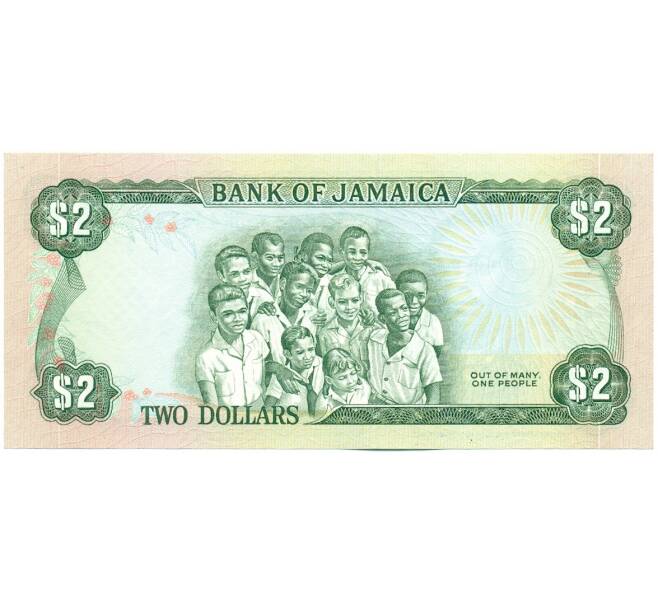 Банкнота 2 доллара 1982 года Ямайка (Артикул: K12-40399) — Фото №2