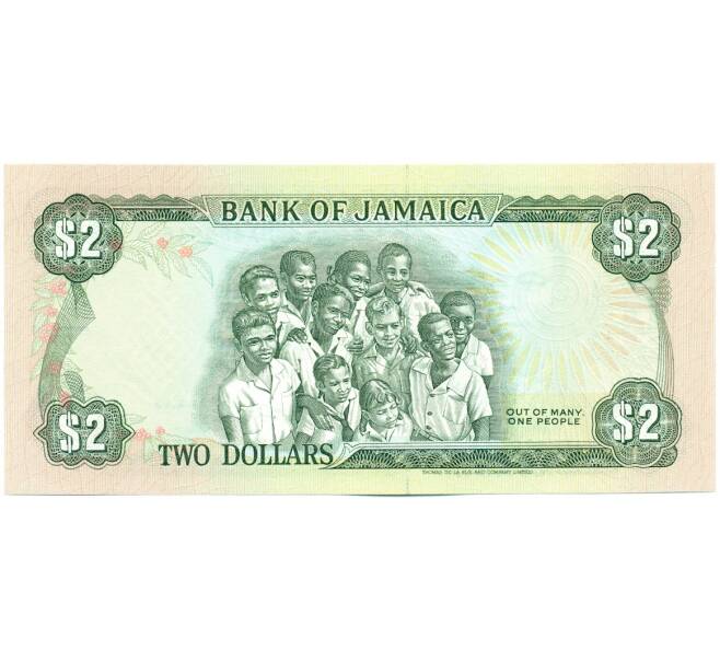 Банкнота 2 доллара 1993 года Ямайка (Артикул: K12-40402) — Фото №2