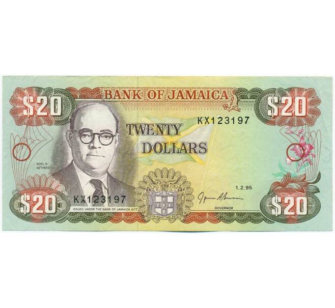 Банкнота 20 долларов 1995 года Ямайка (Артикул: K12-40407) — Фото №1