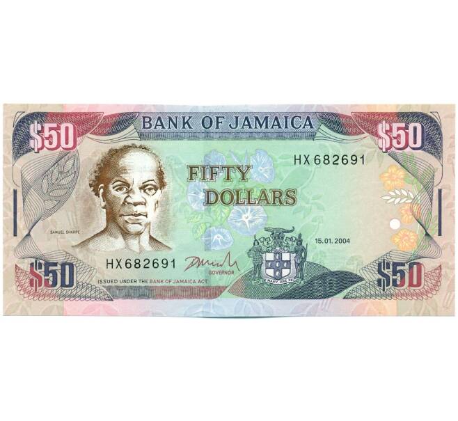 Банкнота 50 долларов 2004 года Ямайка (Артикул: K12-40409) — Фото №1