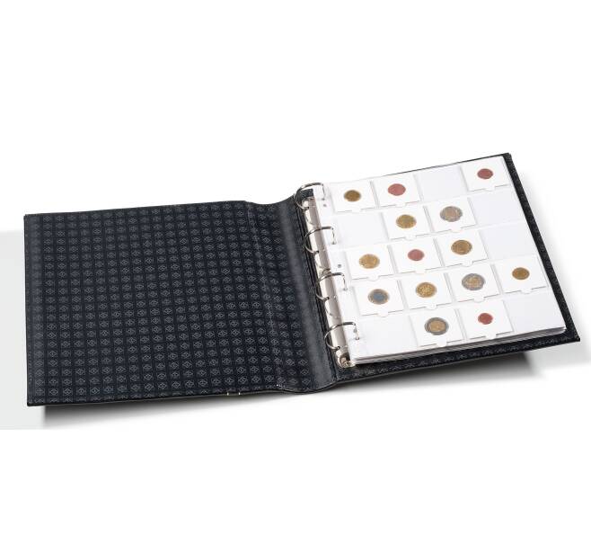 Альбом для монет с 10 листами для 200 ячеек и защитным шубером формата Grande Черный (LEUCHTTURM 343349) (Артикул: L1-30074)