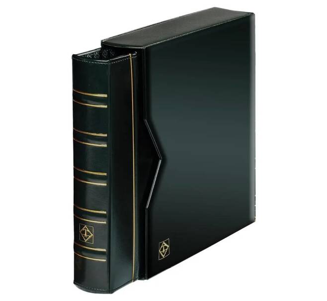 Альбом для монет без листов с защитным шубером формата Optima (Классический дизайн) Зеленый (LEUCHTTURM 330141) (Артикул: L1-30073) — Фото №1