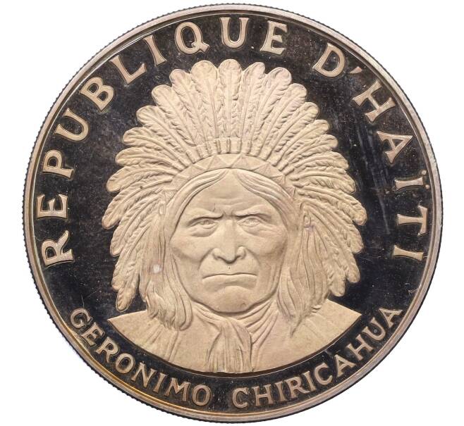 Монета 10 гурдов 1971 года Гаити «Вожди Сиу — Джеронимо» (Артикул: T11-13446) — Фото №1