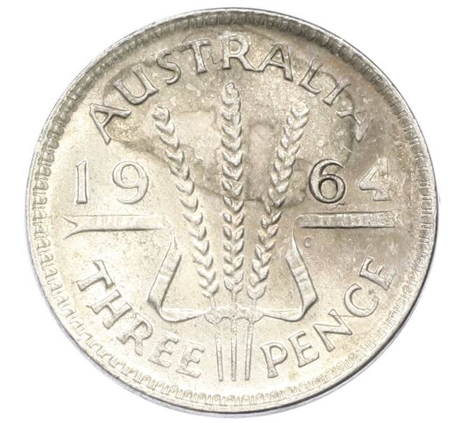 Монета 3 пенса 1964 года Австралия (Артикул: M2-81490) — Фото №1