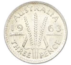 3 пенса 1963 года Австралия — Фото №1