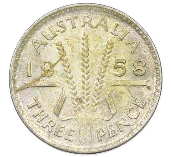 Монета 3 пенса 1958 года Австралия (Артикул: M2-81499) — Фото №1