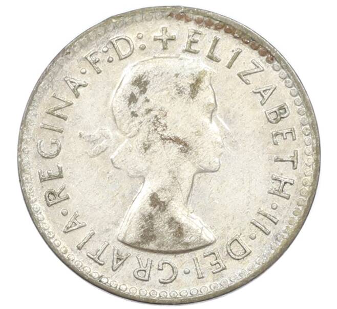 Монета 3 пенса 1955 года Австралия (Артикул: M2-81502) — Фото №2