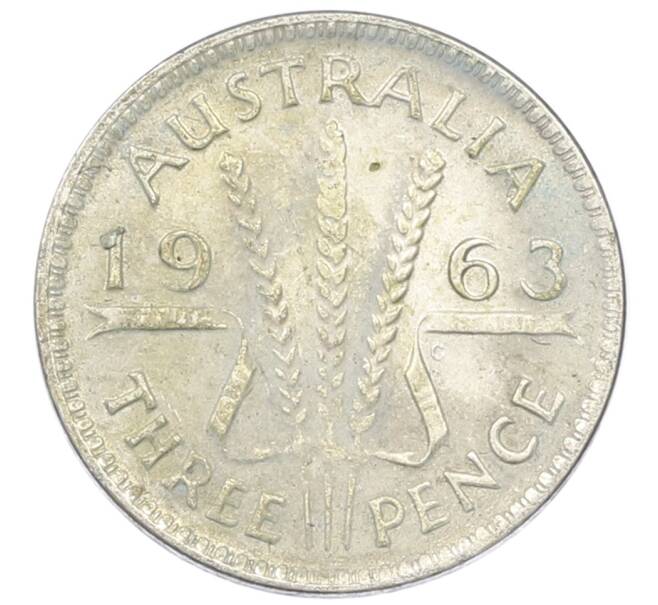 Монета 3 пенса 1963 года Австралия (Артикул: M2-81512) — Фото №1
