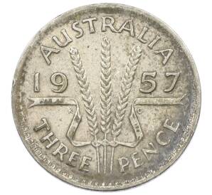 3 пенса 1957 года Австралия — Фото №1