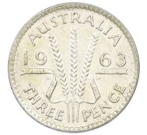 3 пенса 1963 года Австралия — Фото №1