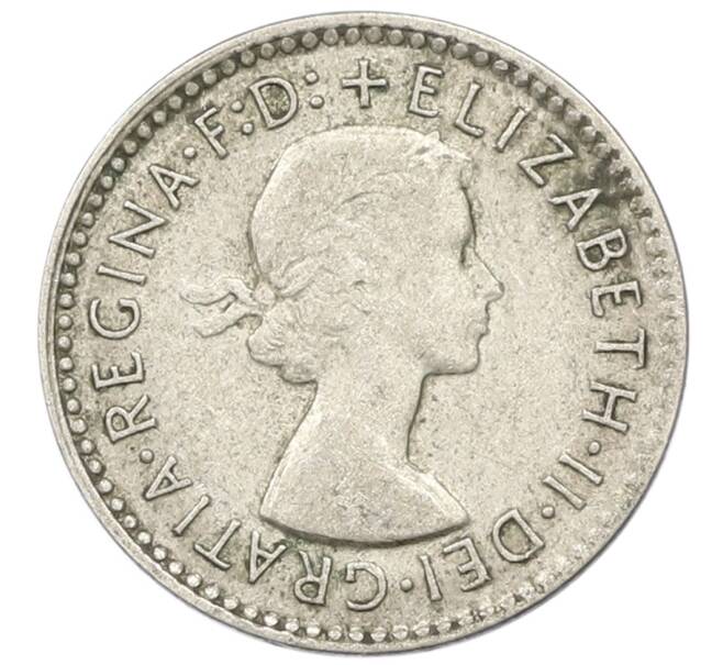 Монета 3 пенса 1955 года Австралия (Артикул: M2-81532) — Фото №2