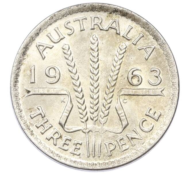 Монета 3 пенса 1963 года Австралия (Артикул: M2-81536) — Фото №1