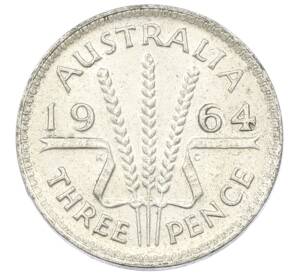3 пенса 1964 года Австралия — Фото №1