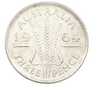 3 пенса 1964 года Австралия — Фото №1