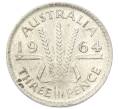 Монета 3 пенса 1964 года Австралия (Артикул: M2-81570) — Фото №1