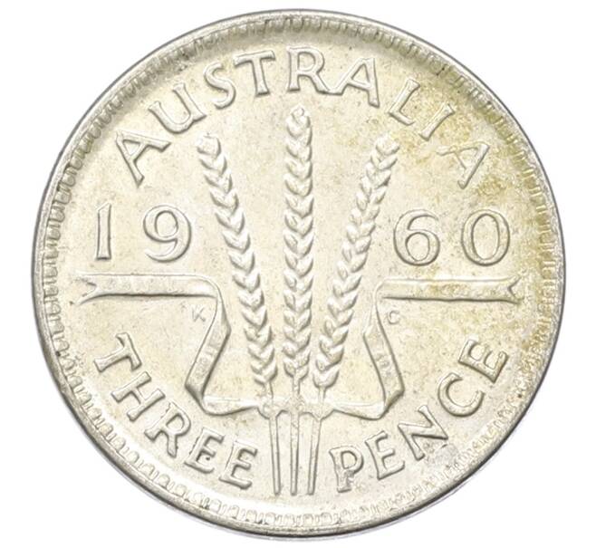 Монета 3 пенса 1960 года Австралия (Артикул: M2-81576) — Фото №1